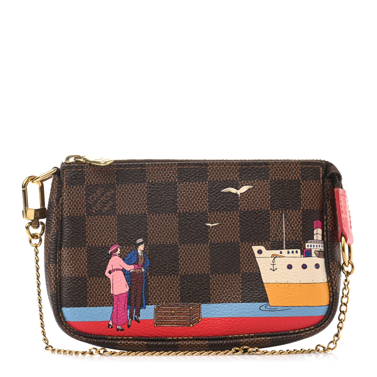 Damier Ebene 2016 Christmas Animation Mini Pochette Accessories