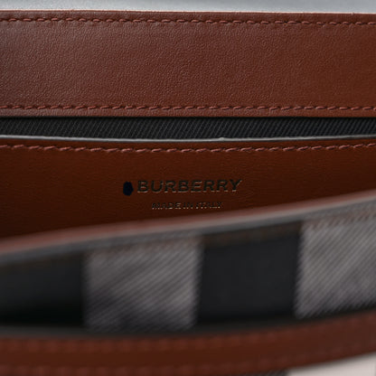 Burberry Calfskin Giant Check E-Canvas Note Crossbody Bag Dark Birch Brown 6 of 8