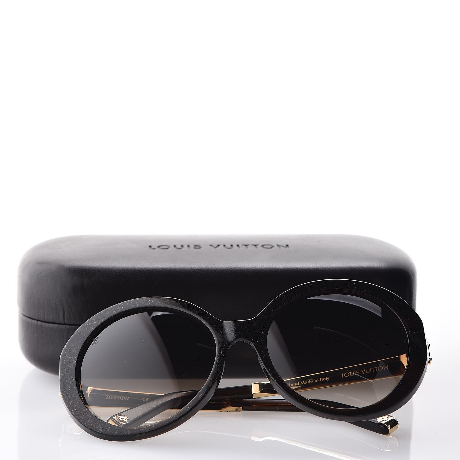 Louis Vuitton Petit Soupcon Rond Sunglasses Z0490W Brown Glitter 9 of 9