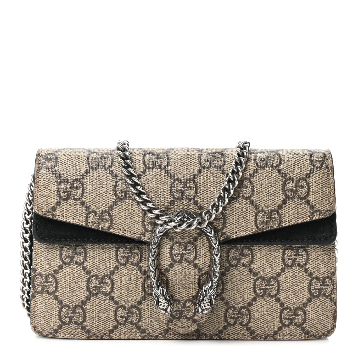 Gucci GG Supreme Monogram Super Mini Dionysus Shoulder Bag Black 1 of 9