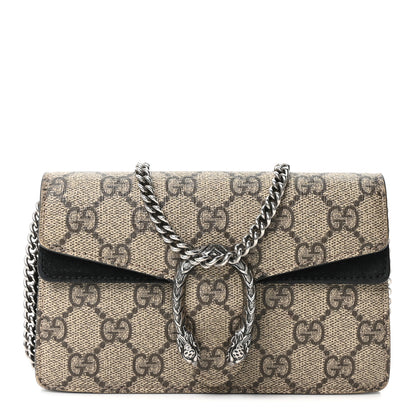 Gucci GG Supreme Monogram Super Mini Dionysus Shoulder Bag Black 1 of 9