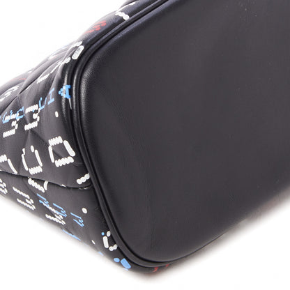 Chanel Lambskin Quilted Data Center Cosmetic Case Black 5 of 8
