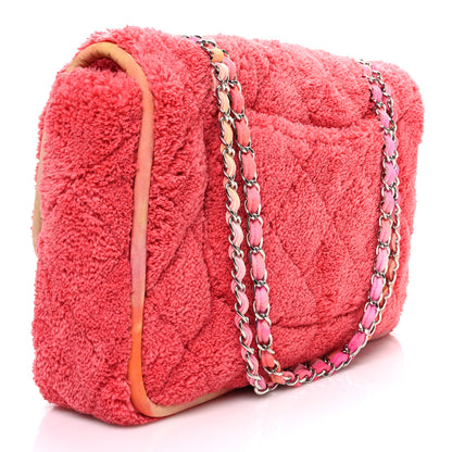 Chanel Mixed Fibers Quilted Large Flap Bag Coral 3 of 10