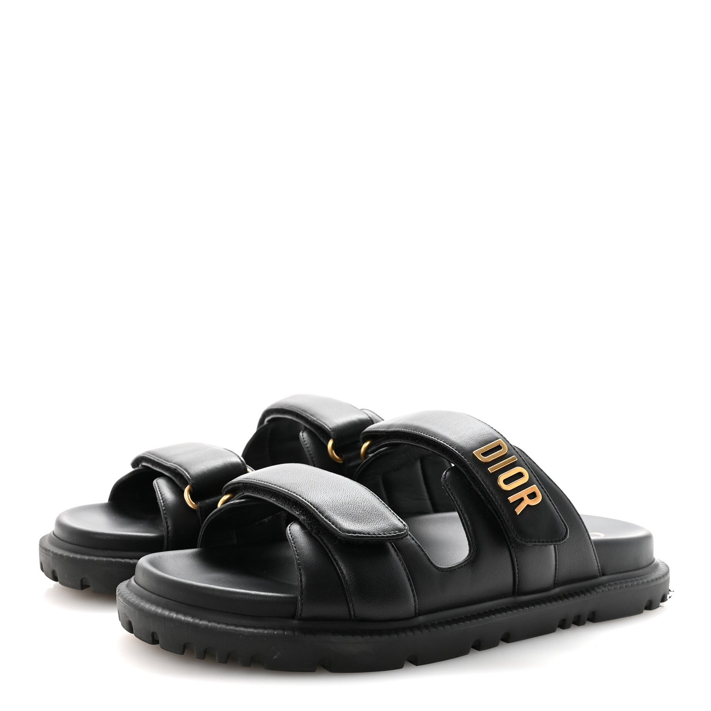 Lambskin Dioract 10mm Sandals 39 Black