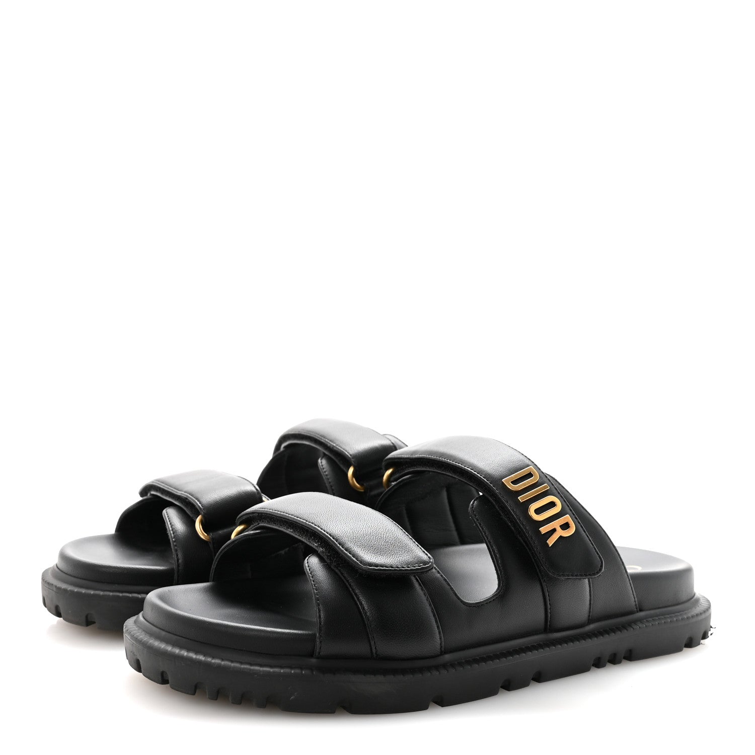 Christian Dior Lambskin Dioract 10mm Sandals 39 Black 4 of 10