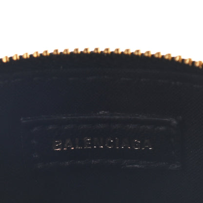 Balenciaga Grained Calfskin Logo Mini Ville Top Handle Bag Black White 7 of 7