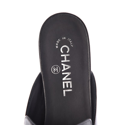 Chanel Lambskin Chain CC Mules 39.5 Black 6 of 7