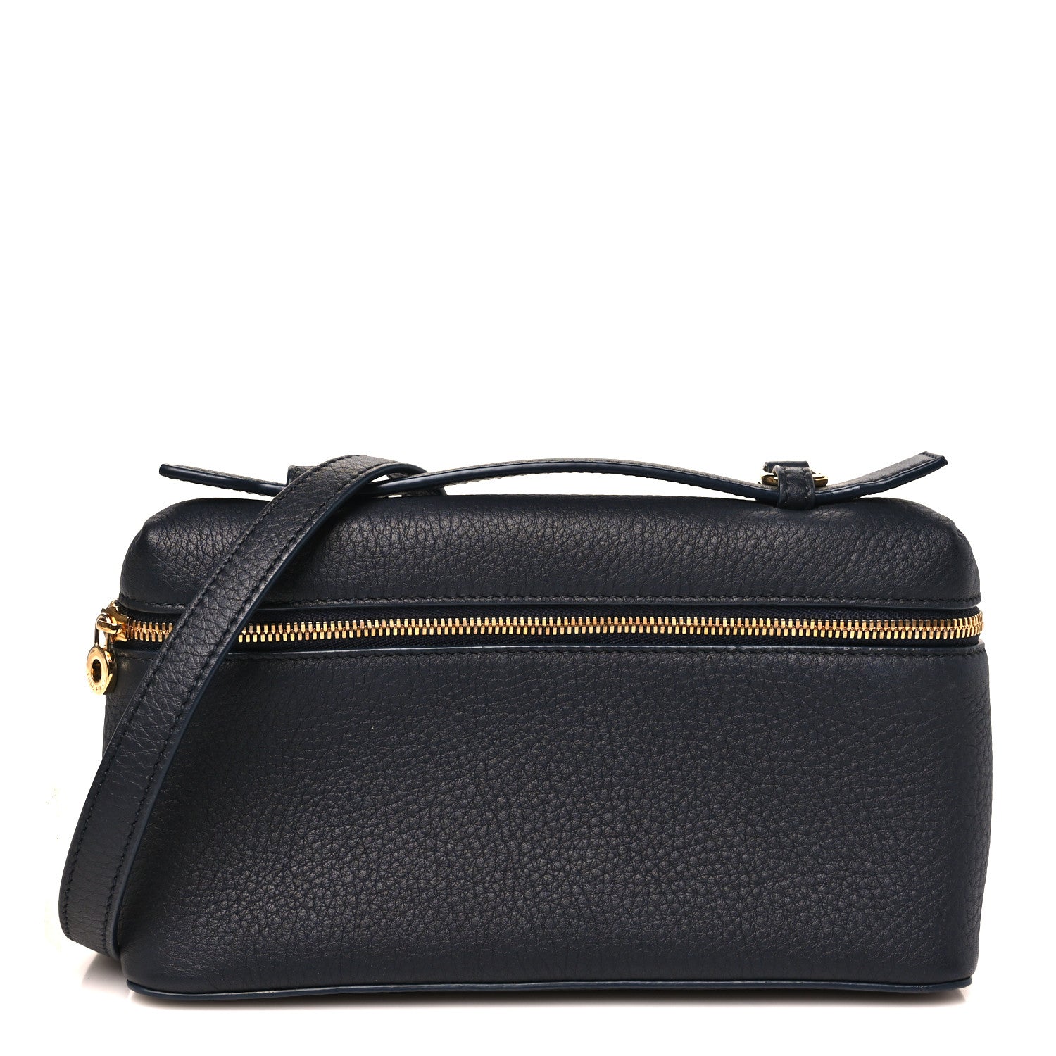 Loro Piana Grained Calfskin L19 Extra Pocket Pouch Navy Blue 1 of 9