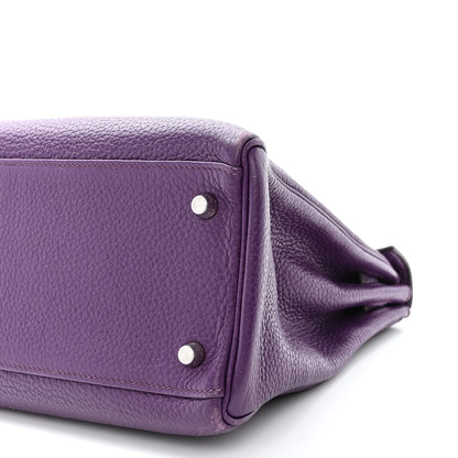 Hermes Taurillon Clemence Kelly Retourne 32 Ultraviolet 10 of 19