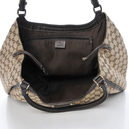 Gucci Monogram Large D Gold Hobo Dark Brown 5 of 11
