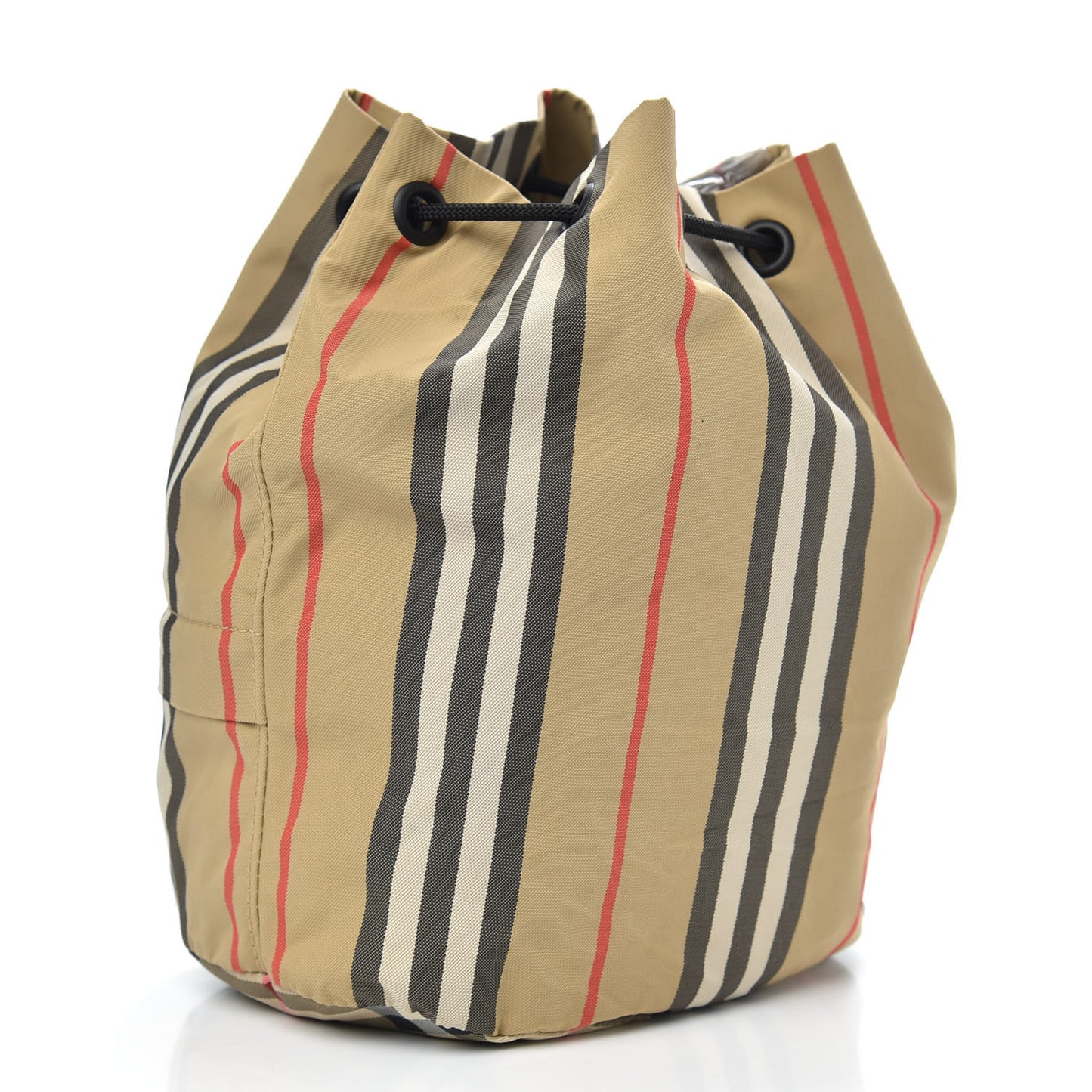 Econyl Icon Stripe Phoebe Drawcord Pouch Archive Beige
