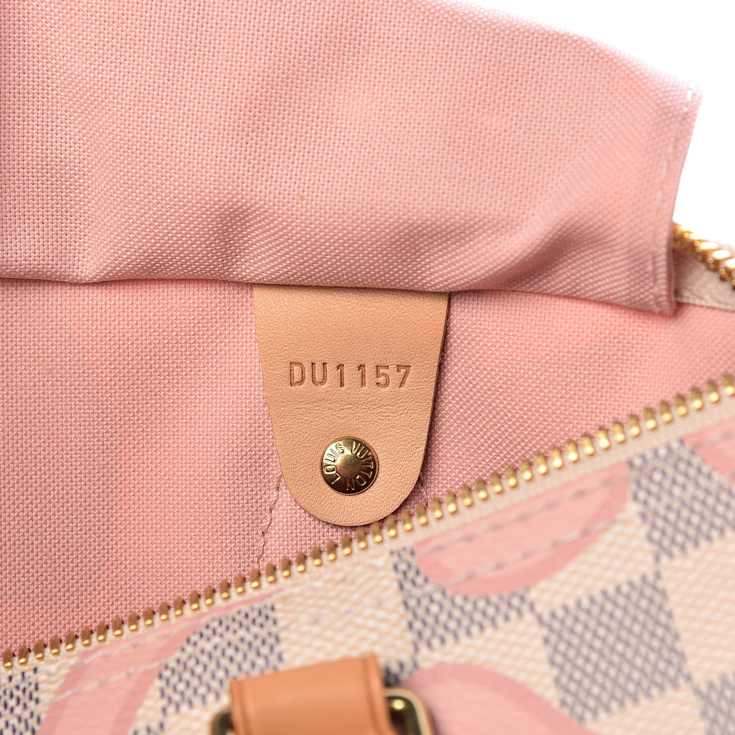 Louis Vuitton Damier Azur Tahitienne Speedy Bandouliere 30 Rose Ballerine 7 of 10