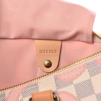 Louis Vuitton Damier Azur Tahitienne Speedy Bandouliere 30 Rose Ballerine 7 of 10