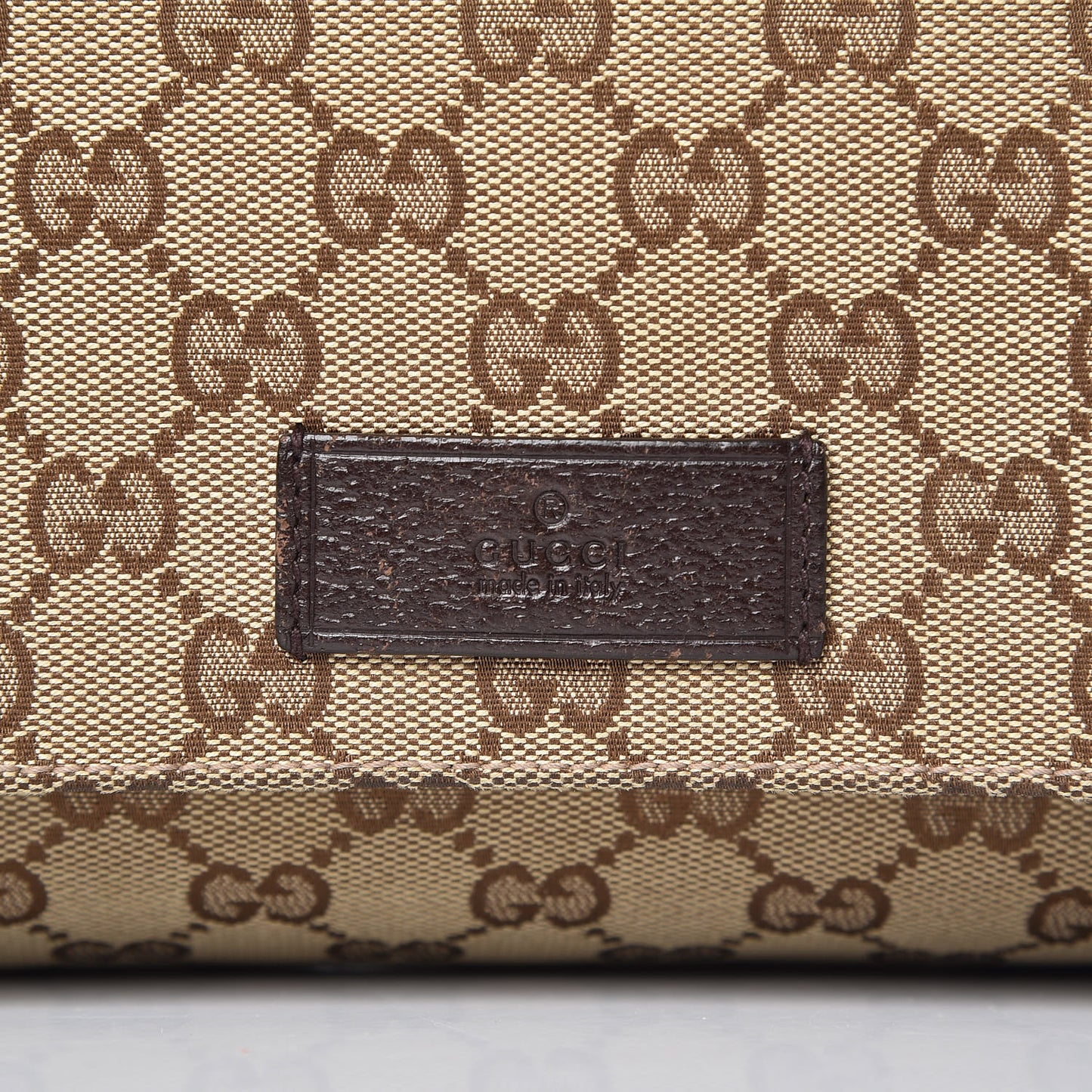 Monogram Small Flap Messenger Bag Beige Dark Brown