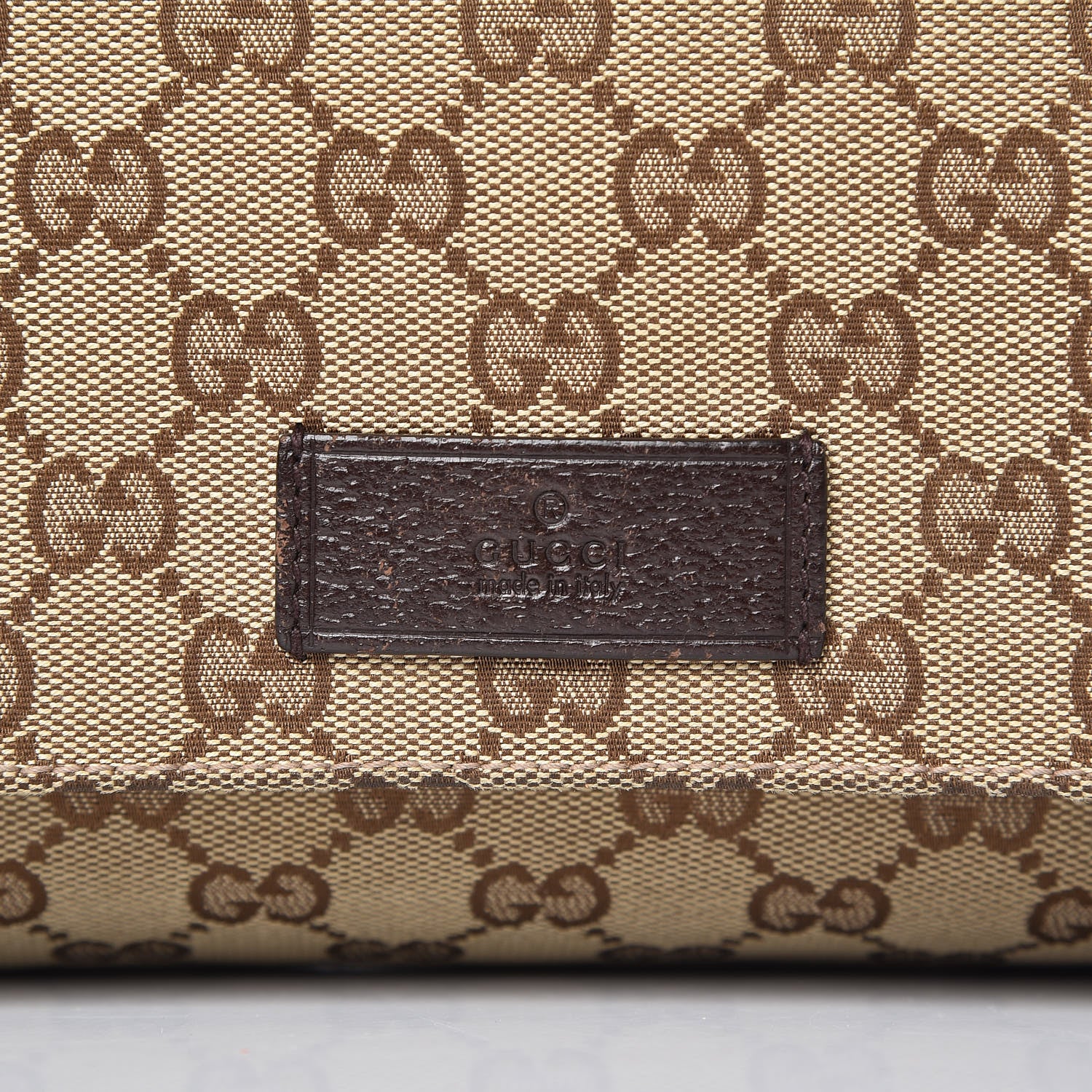 Gucci Monogram Small Flap Messenger Bag Beige Dark Brown 11 of 11
