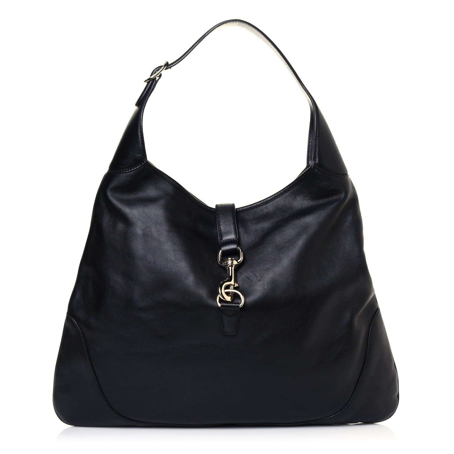 Gucci Calfskin Large Jackie O Bouvier Hobo Black 1 of 11
