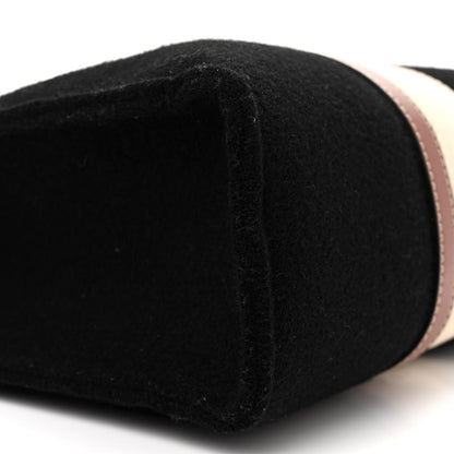 Chloe Felt Calfskin Large Woody Ribbon Tote Black 9 of 12