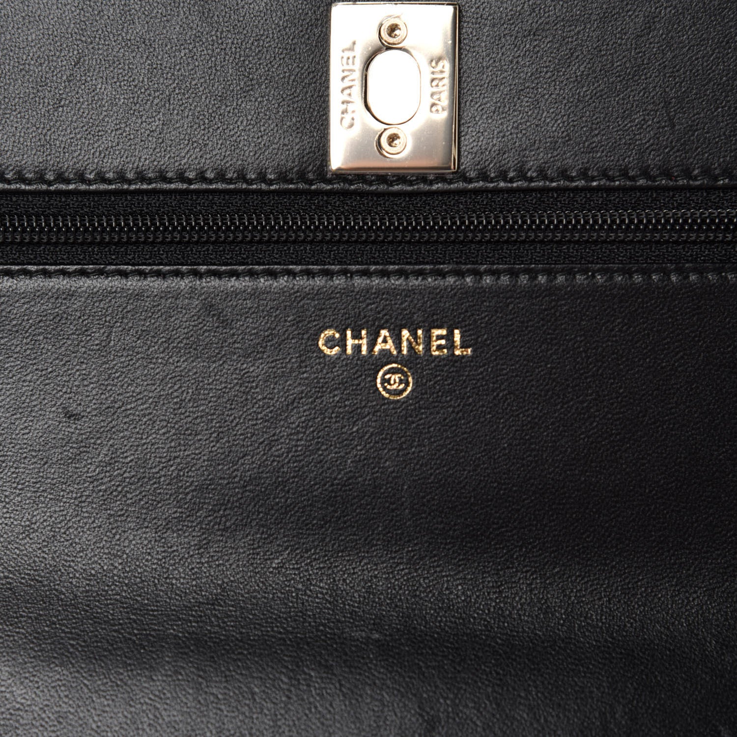 Chanel Lambskin Quilted Trendy CC Wallet On Chain WOC Black 10 of 13
