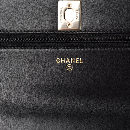 Chanel Lambskin Quilted Trendy CC Wallet On Chain WOC Black 10 of 13