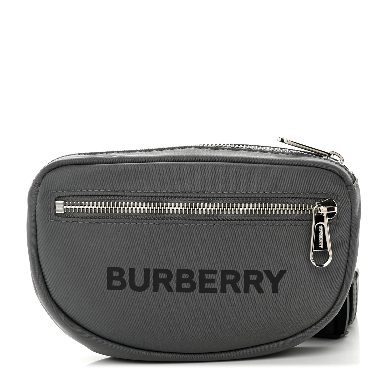Econyl Logo Print Small Cannon Bum Bag Charcoal Grey