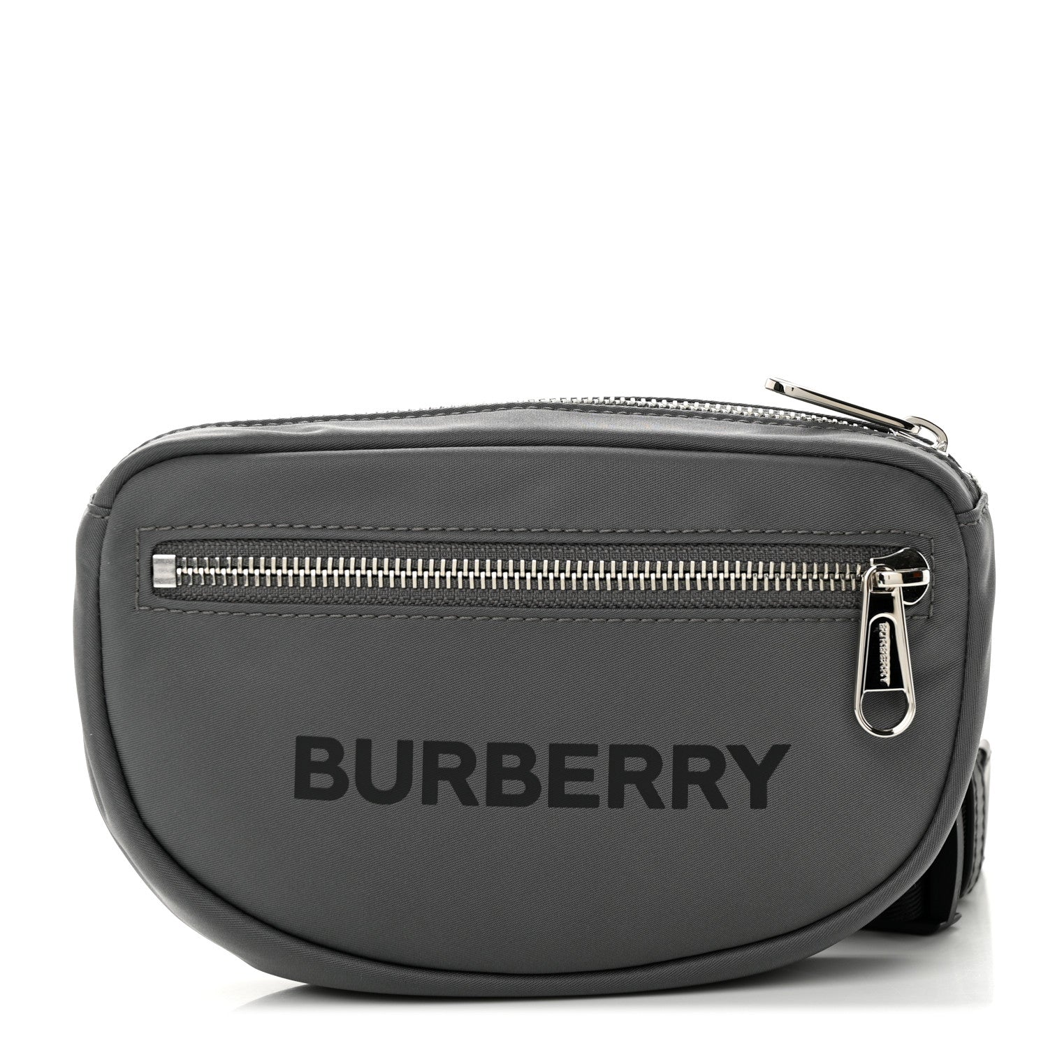Burberry Econyl Logo Print Small Cannon Bum Bag Charcoal Grey 1 of 9