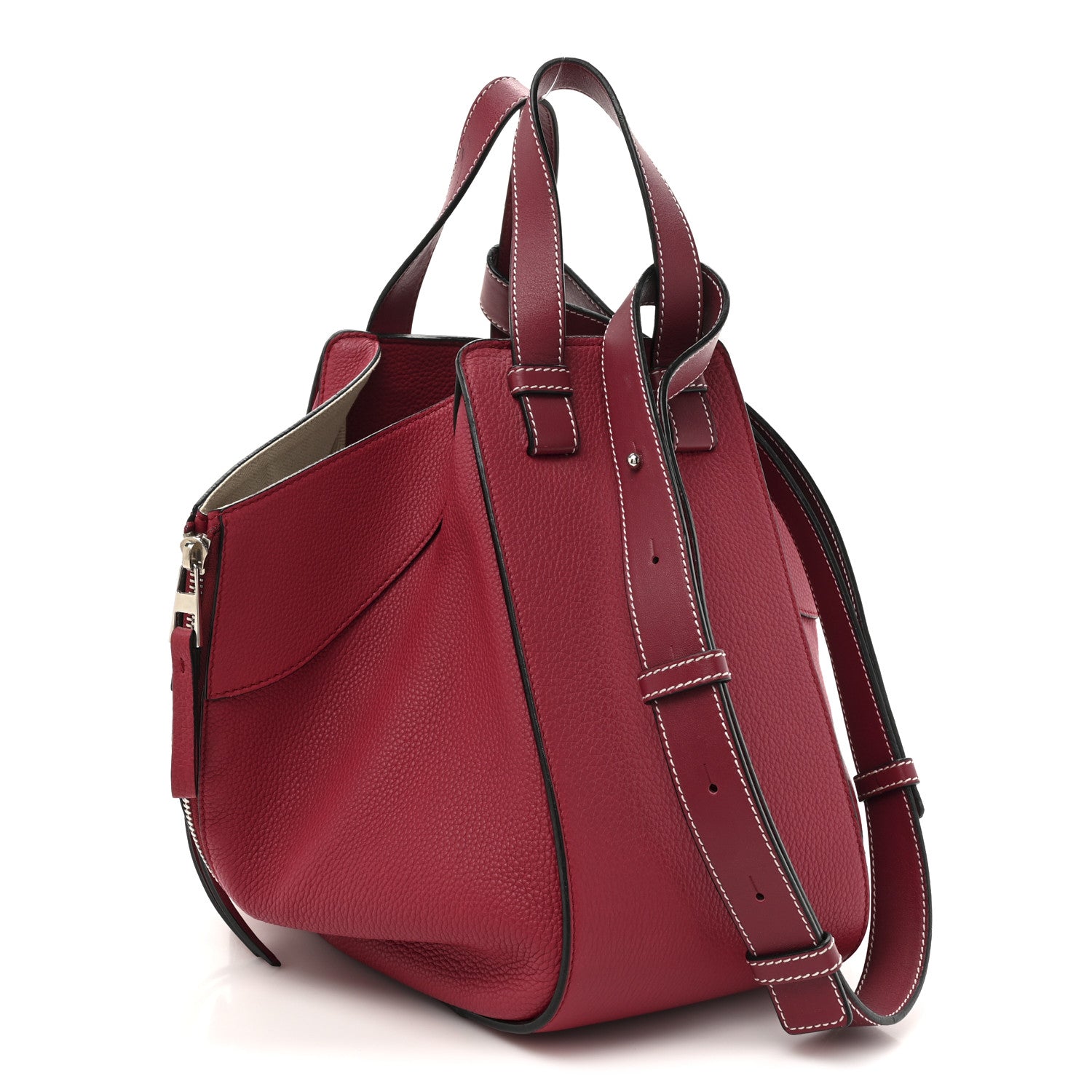 Loewe Grained Calfskin Small Hammock Shoulder Bag Raspberry 3 of 13