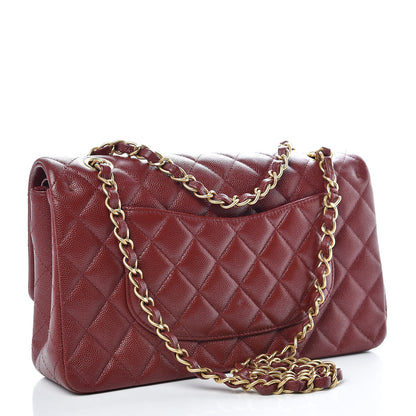 Chanel Iridescent Caviar Quilted Medium Double Flap Burgundy 4 of 10