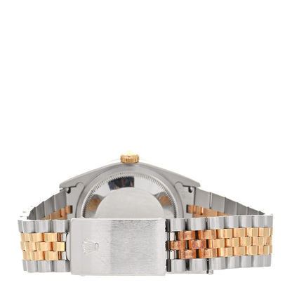 Rolex Stainless Steel 18K Yellow Gold 36mm Oyster Perpetual Datejust Watch White Roman 16233 3 of 4