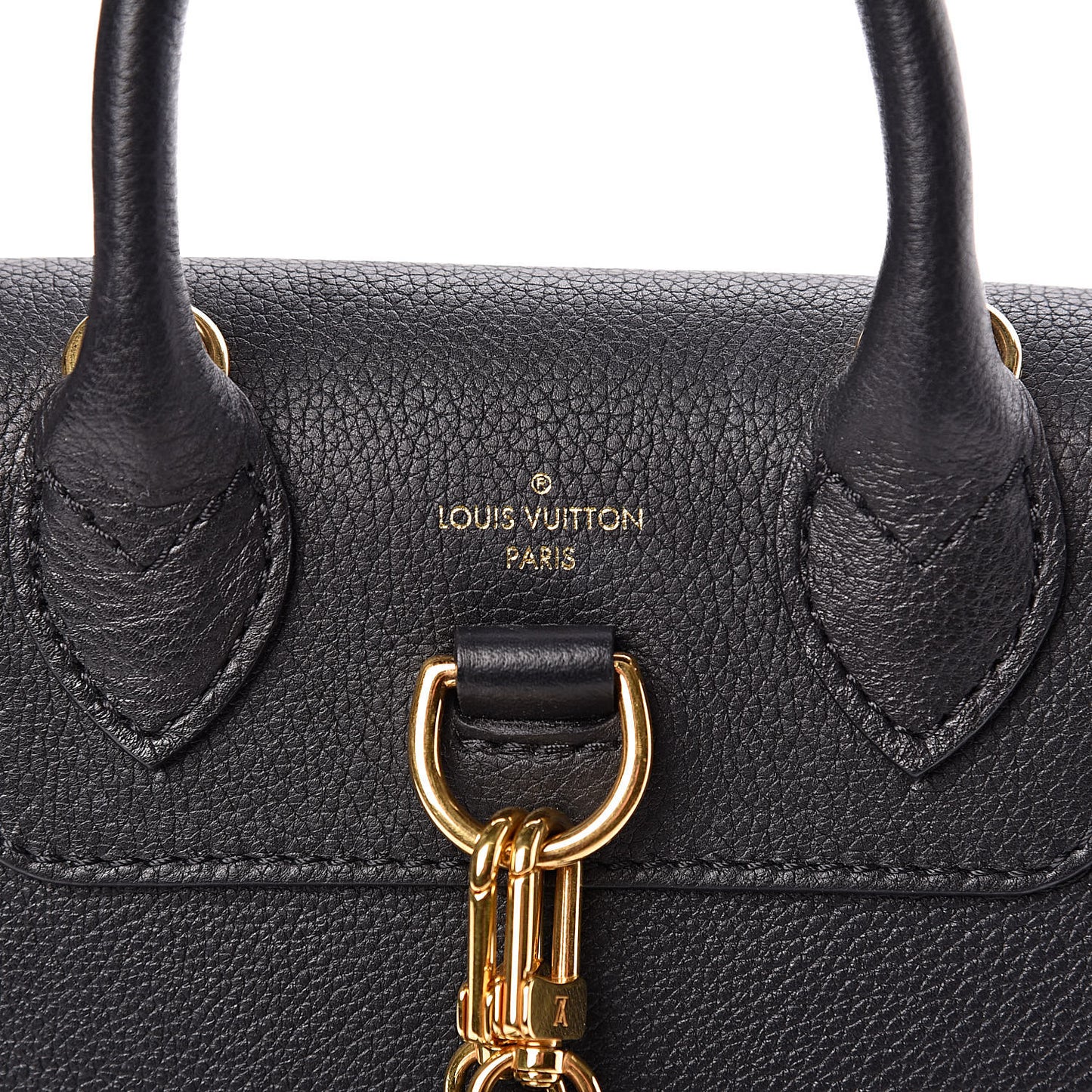 Calfskin Lockme Mini Backpack Black