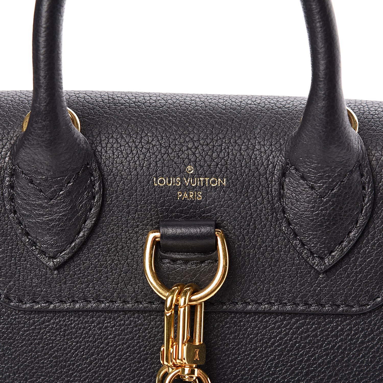 Louis Vuitton Calfskin Lockme Mini Backpack Black 7 of 13