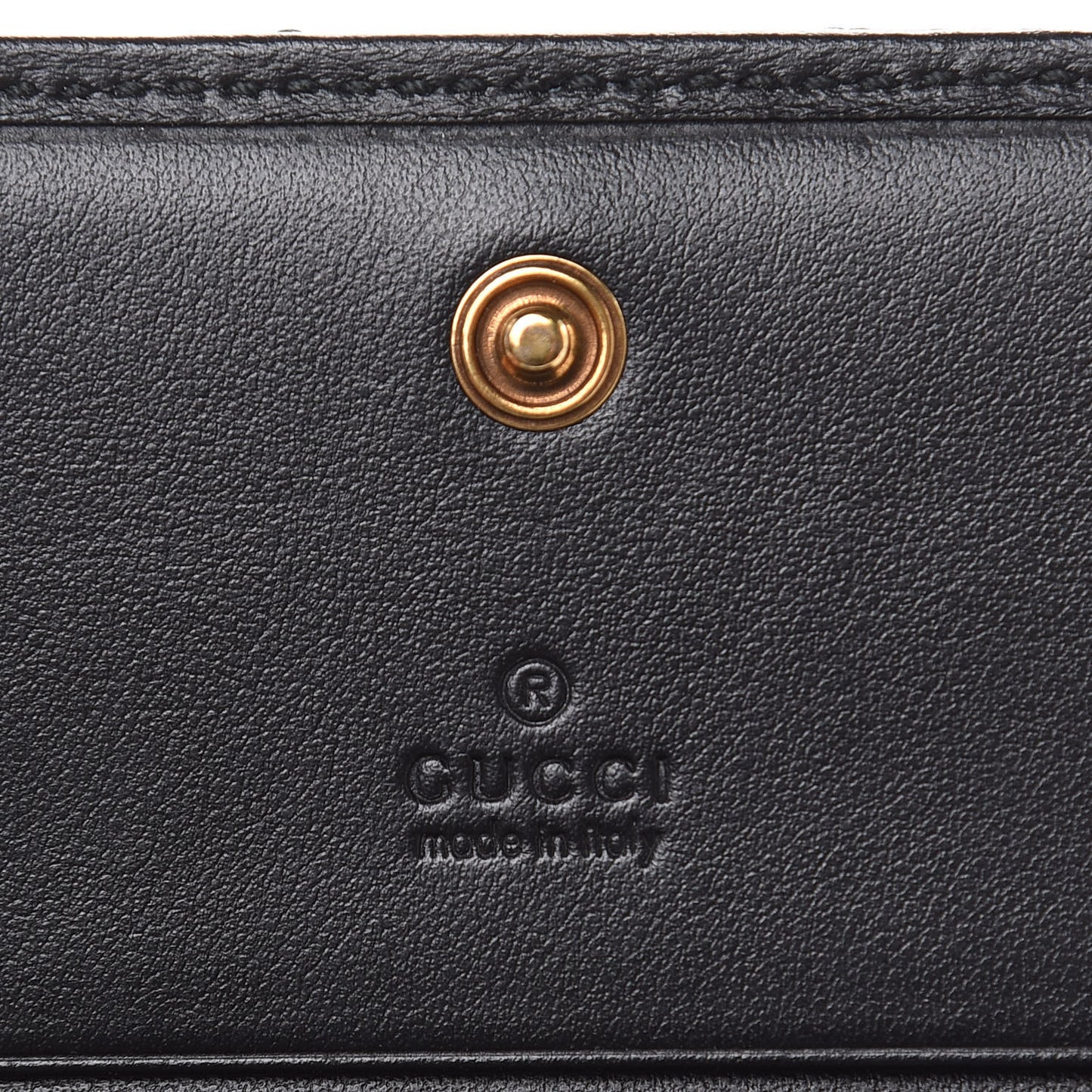 Calfskin Matelasse GG Marmont Card Case Wallet Black