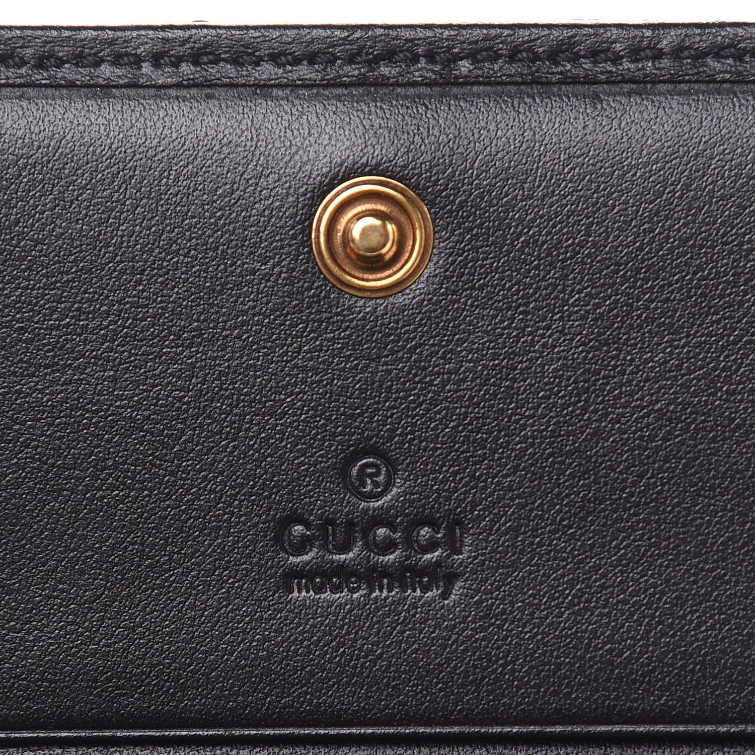 Gucci Calfskin Matelasse GG Marmont Card Case Wallet Black 5 of 8