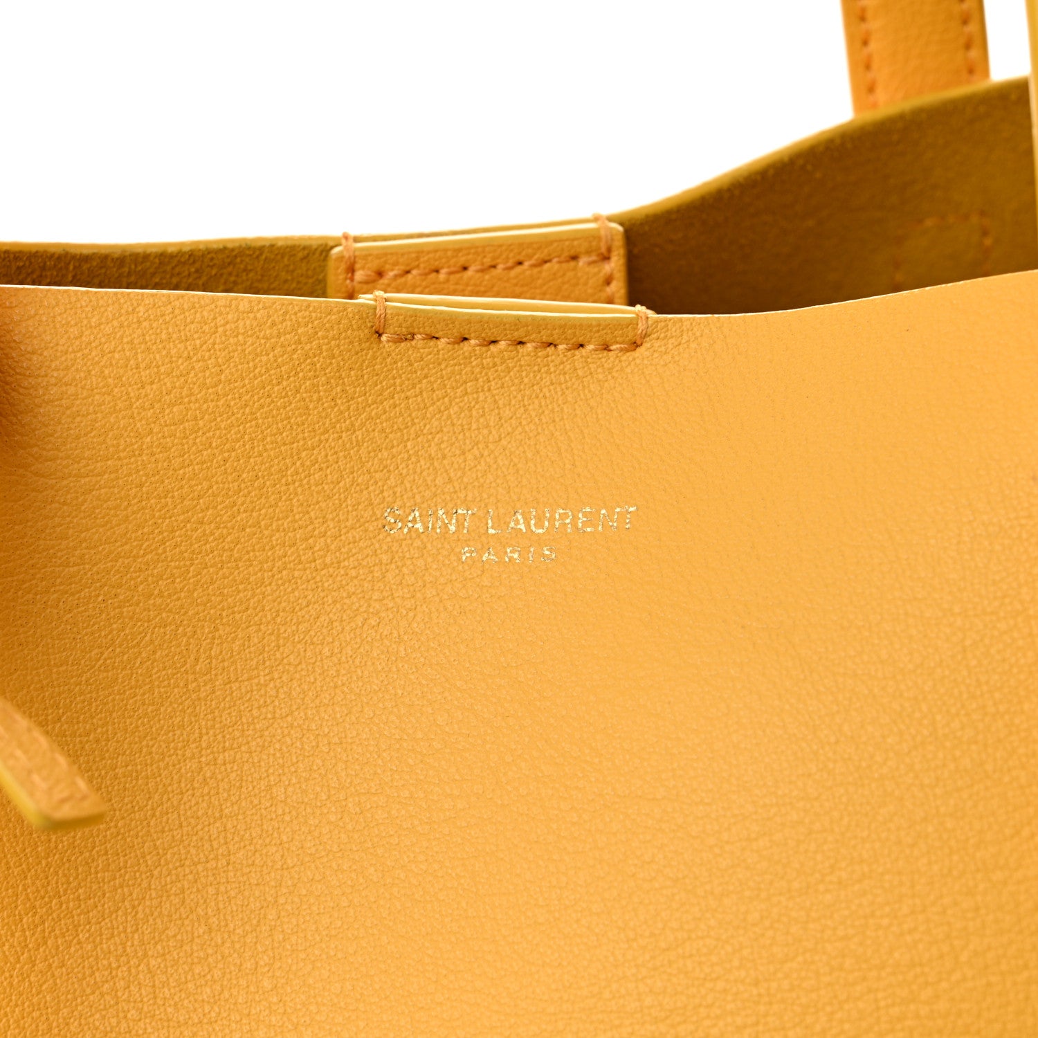 Saint Laurent Calfskin Toy Shopping Tote Yellow 9 of 9