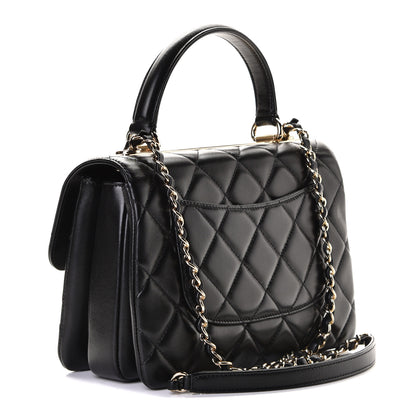 Chanel Lambskin Quilted Small Trendy CC Dual Handle Flap Bag Black 2 of 7