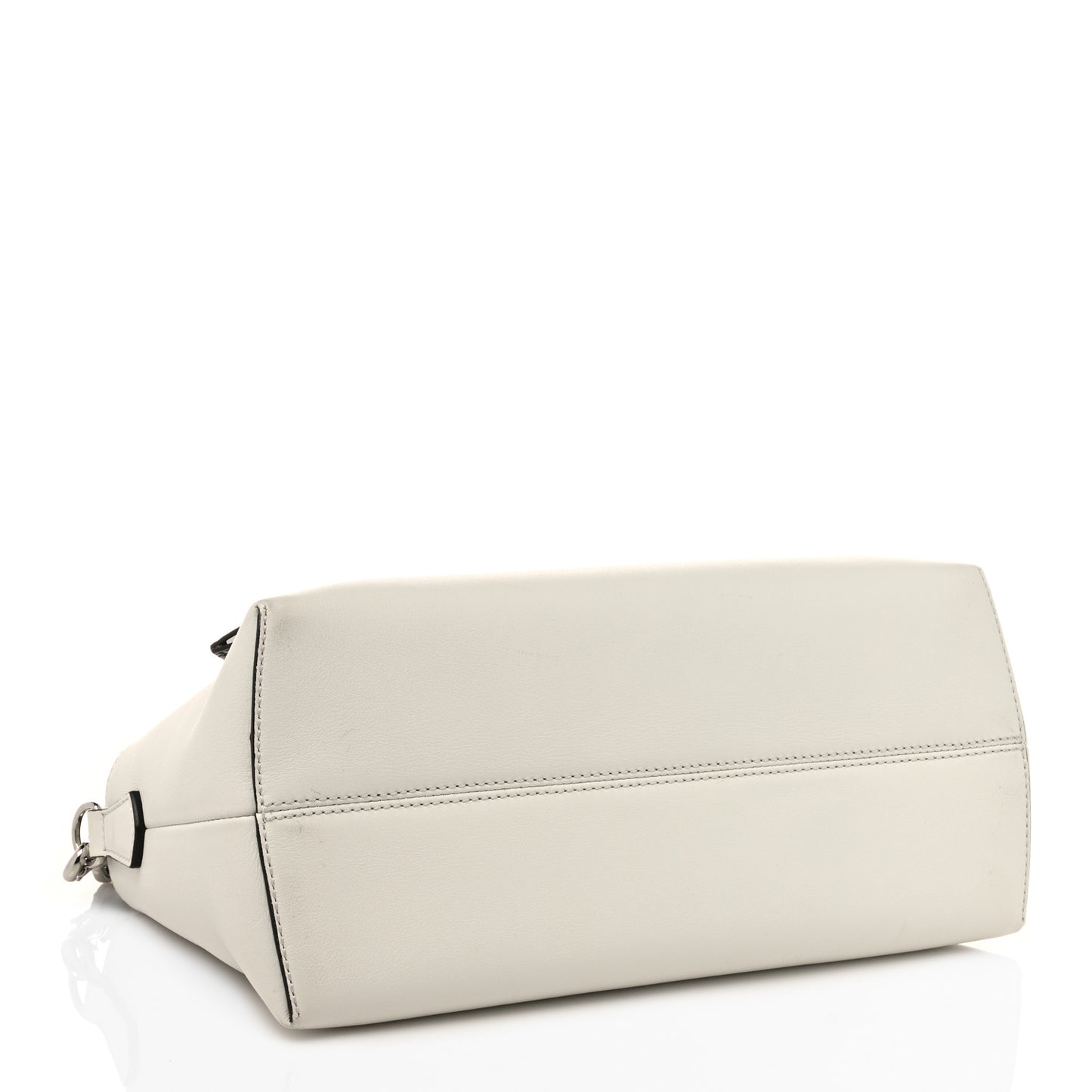 Vitello Dolce Bi-Color FF 1974 Embossed Medium By The Way Boston Bag White Ice Maya Black