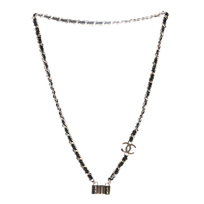 Chanel Metal Lambskin CC AirPods Necklace Gold Black 3 of 4