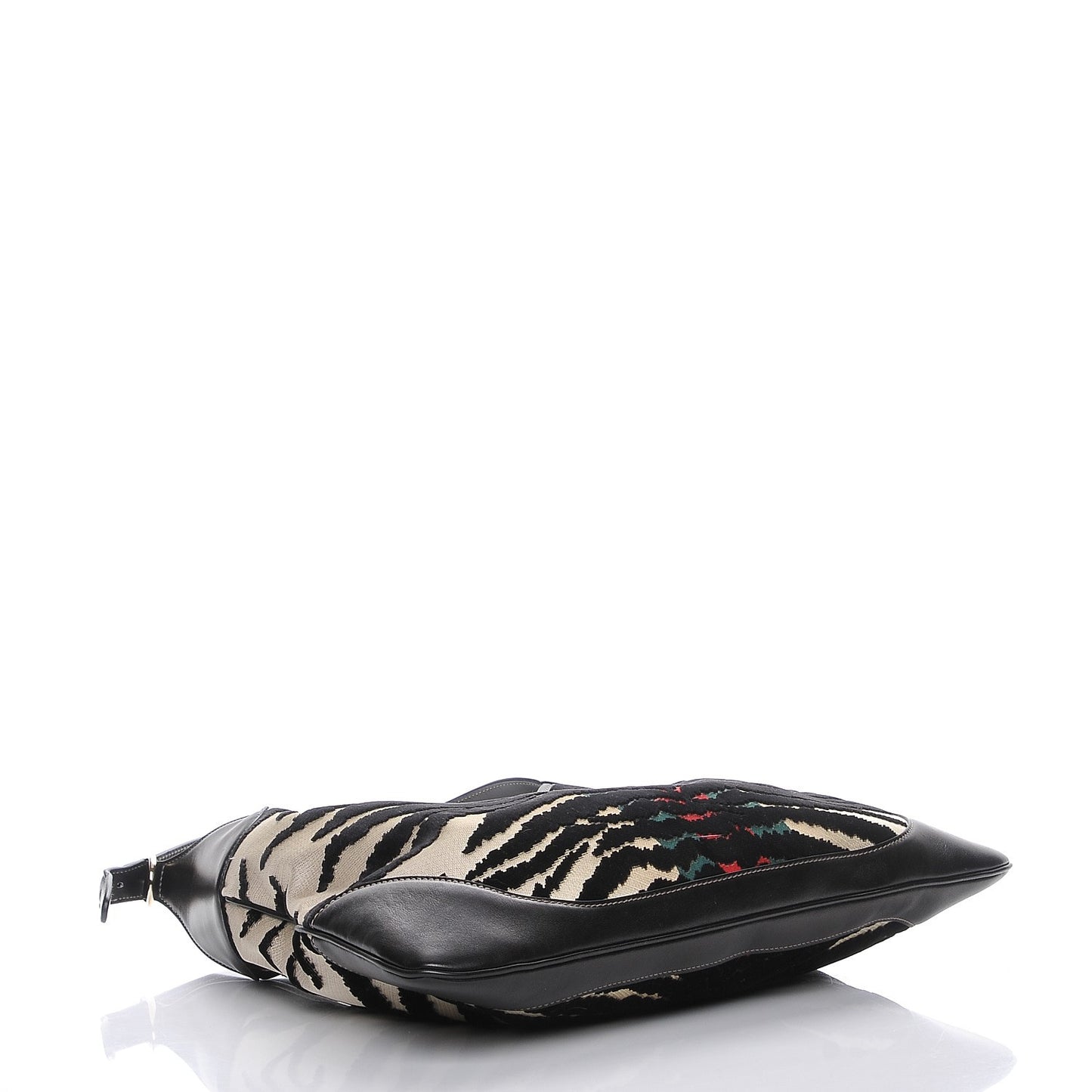 Canvas Velvet Tiger Print Jackie O Bouvier Bag