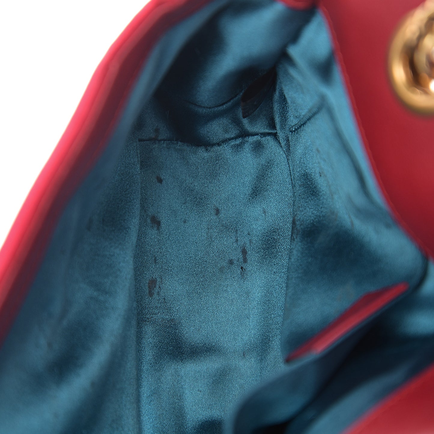 Velvet Matelasse Mini GG Marmont Shoulder Bag Hibiscus Red