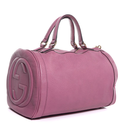 Gucci Pebbled Calfskin Medium Soho Boston Fresia Rose 3 of 7