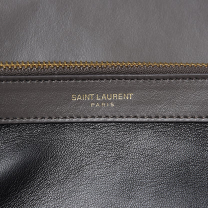 Saint Laurent Sheepskin Suede Matelasse Chevron Monogram Large College Satchel Earth 7 of 11
