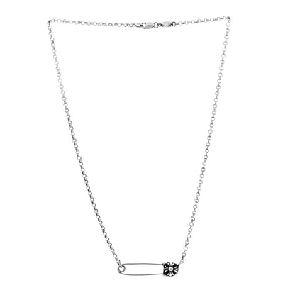 Chrome Hearts Sterling Silver Safety Pin Pendant Necklace 3 of 6
