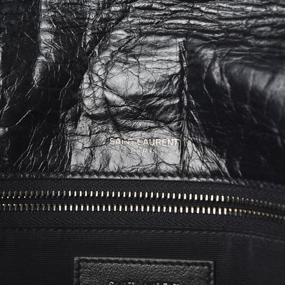 Saint Laurent Crinkled Calfskin Matelasse Monogram Medium Niki Chain Satchel Black 8 of 11