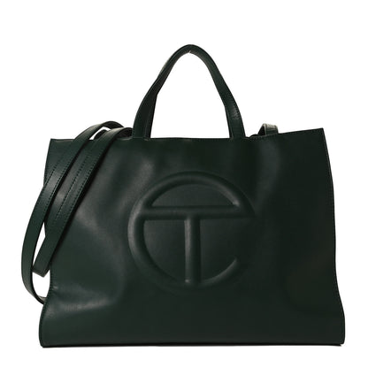 Telfar Vegan Leather Medium Shopping Bag Dark Olive 1 of 11