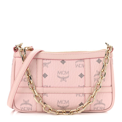 MCM Visetos Nappa Mini Delmy Chain Shoulder Bag Powder Pink 1 of 10