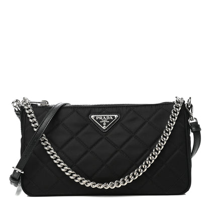 Prada Nylon Tessuto Impuntu Quilted Crossbody Bag Black 1 of 9