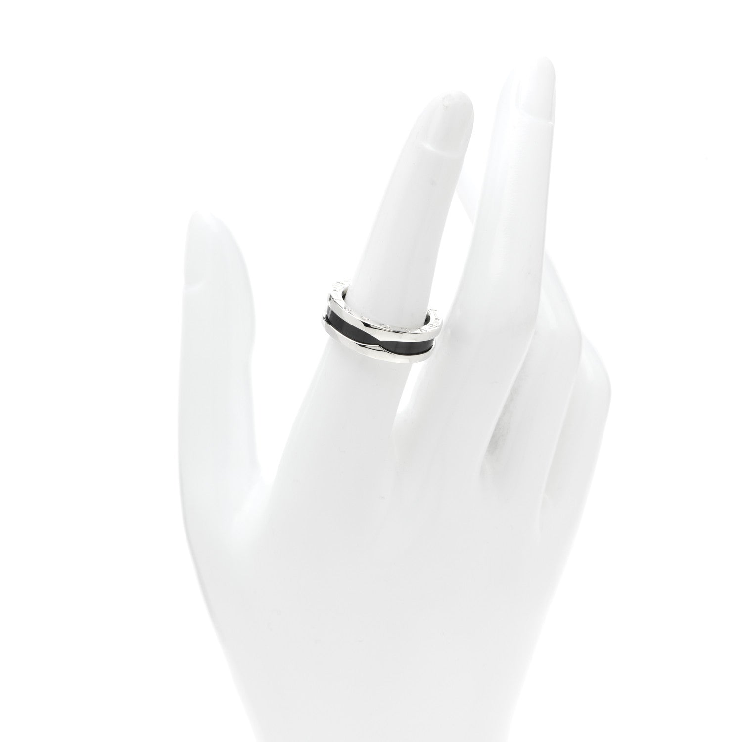 Bulgari Sterling Silver Ceramic Save The Children One-Band Ring 55 7.25 2 of 8