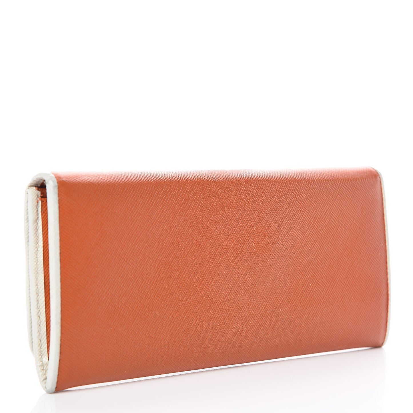 Saffiano Beach Flap Continental Wallet Papaya