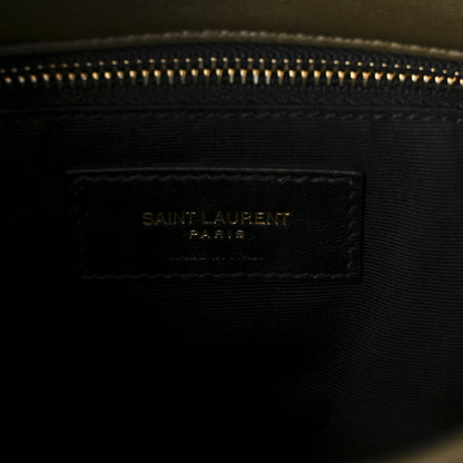 Saint Laurent Lambskin Quilted Toy Loulou Puffer Monogram Chain Satchel Light Musk 6 of 9
