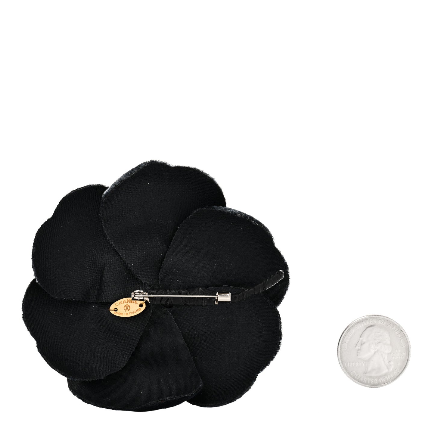 Velvet Camellia Brooch Pin Blue