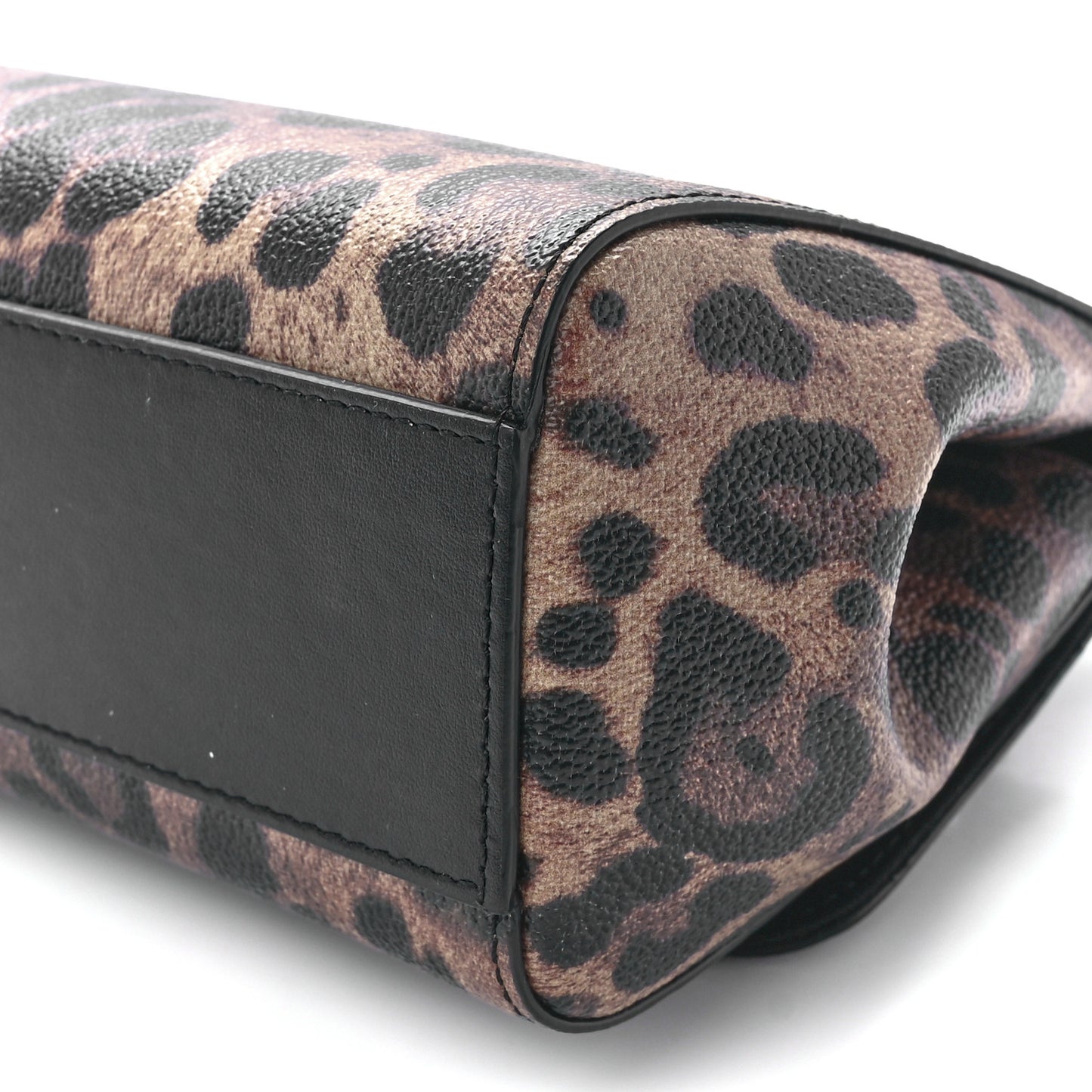 Dauphine Leopard Print Mini Miss Sicily Satchel Black